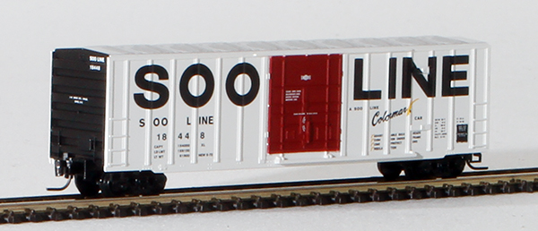 Consignment MT51100031 - Micro-Trains American 50 Rib Side Box Car, Plug Door w/o Roofwalk, of the Soo Line Railroad 