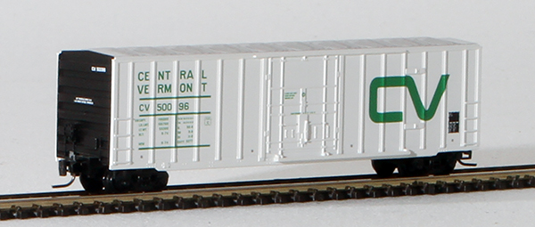 Consignment MT51100061 - Micro-Trains American 50 Rib Side Box Car, FMC Plug Door w/o Roofwalk, of the Central Vermont Railway