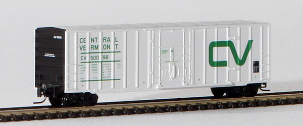 Consignment MT51100062 - Micro-Trains American 50 Rib Side Box Car, FMC Plug Door w/o Roofwalk, of the Central Vermont Railway