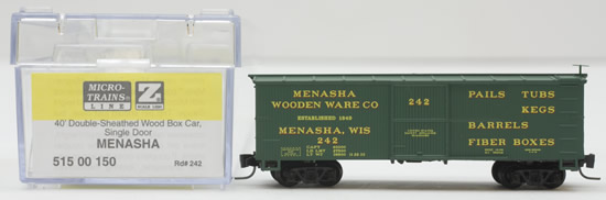Consignment MT51500150 - Micro Trains 51500150 40 Standard Box Car of the Menasha – 242