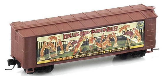 Consignment MT51500601 - Micro Trains 51500601 40Wood Box Car Ringling Bros. and Barnum & Bailey Billboard Car #1