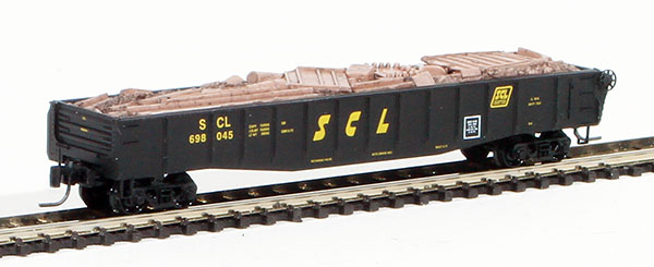 Consignment MT52200120 - Micro-Trains American 50 Gondola, Fishbelly Side, Drop Ends w/ Scrap Load of the Seaboard Coast Line Railroad