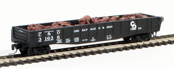 Consignment MT52200182 - Micro-Trains American 50 Gondola, Fishbelly Side, Drop Ends w/ Scrap Load of the Chesapeake & Ohio Railway