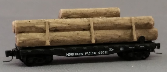 Consignment MT52500091 - 40 Flat Car w/Log Load Northern Pacific NP 69721