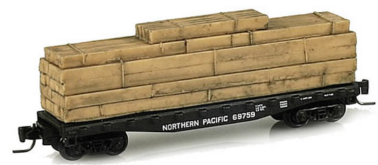 Consignment MT52500092 - Micro Trains 52500092 40 Flat Car w/Log Load Northern Pacific NP 69759