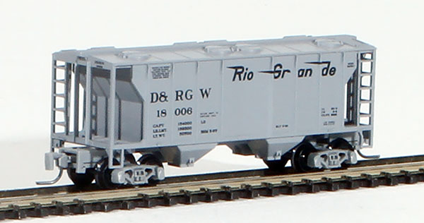 Consignment MT53100040 - Micro-Trains American PS-2 70 Ton Two-Bay Covered Hopper of the Denver and Rio Grande Western Railroad