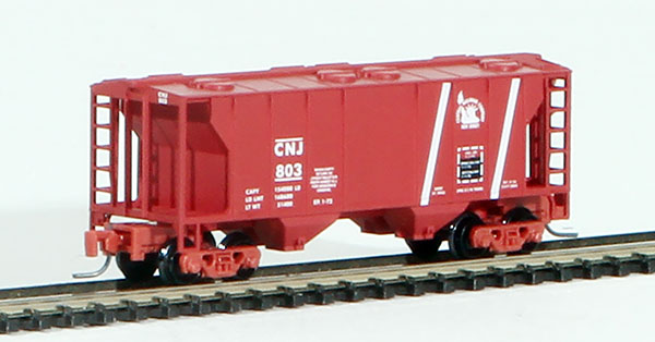 Consignment MT53100091 - Micro-Trains American PS-2 70 Ton Two-Bay Covered Hopper of the Central Railroad of New Jersey 