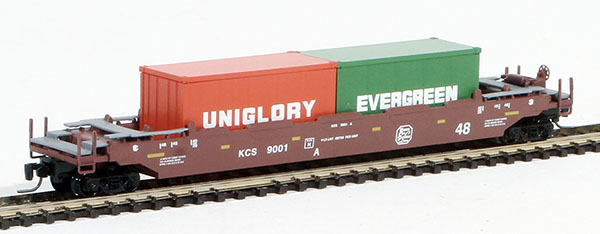 Consignment MT54000091 - Micro-Trains American Gunderson Husky-Stack Well Car of the Kansas City Southern Railway 