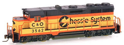Consignment MT98101050 - Micro Trains 98101050 USA Diesel Locomotive GP35 of the C&O - 3562
