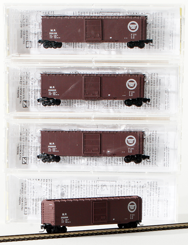 Consignment MT994-00-008 - Micro-Trains American 50 Boxcar 4-Piece Set of the Missouri Pacific Railroad