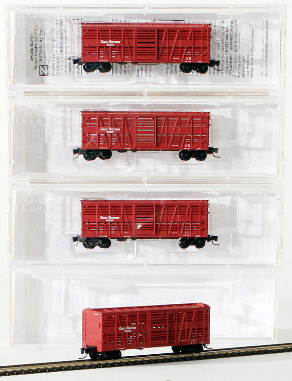 Consignment MT994-00-013 - Micro-Trains American 40 Stock Car 4-Piece Set of the Great Northern Railway