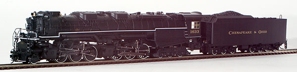 Consignment RI5454 - Rivarossi American 2-6-6-6 Allegheny Steam Locomotive and Tender #1633 of Chesapeake & Ohio