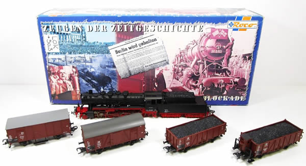 Consignment RO43145 - Roco 43145 German 4pc Freight Set with Steam Locomotive of the DR