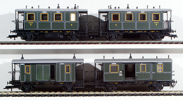 Consignment RO44014 - Roco German 4-Piece Passenger Car Set of the K.Bay.Sts.B.