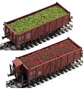 Consignment RO44152 - Roco 44152 - Set of 2 Open Freight Cars Loaded w/ Apples