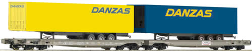Consignment RO66602 - Roco 66602 - Rocker wagon w. container Danzas