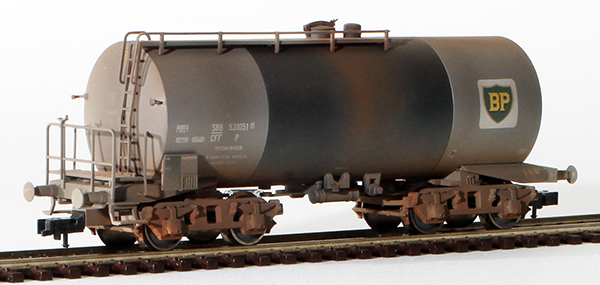 Consignment RO76824 - Roco Swiss (Weathered) BP Tank Car of the SBB
