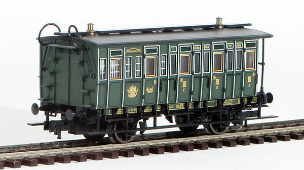 Consignment TR52371700 - Trix German 3rd Class Passenger and Postal Car of the K.Bay.Sts.B.