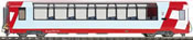 Bemo 3289121 - RhB Bp 2531 Panoramawagen Glacier-Express 2nd class