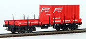 Brawa Flat Car Feuerwehr Transport of the DB/AG