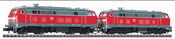 Fleischmann 77236 - Diesel locos in double heading of the DB AG, class 218, in traffic red livery