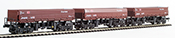 Gutzold German 3-Piece Freight Car Set SGKW UIC-ep-Bremse of the DB/AG