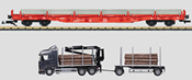 LGB 45921 - German Stake Car Set with Semi Truck of the DB AG