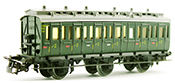 Marklin 4004 - 2nd Class Green Compartment Coach w/o Brakeman