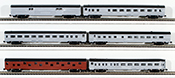 Marklin 6-Piece Passenger Car Set of Different American Railroads