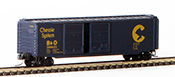 Micro-Trains American 50' Standard Boxcar, Double Door, of the B & O Chessie System
