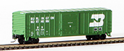 Micro-Trains American 50' Rib Side Box Car, Single Door w/o Roofwalk, of the Burlington Northern Railroad
