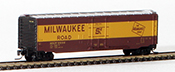 Micro-Trains American 50' Standard Box Car, Plug Door, of the Milwaukee Road