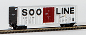 Micro-Trains American 50' Rib Side Box Car, Plug Door w/o Roofwalk, of the Soo Line Railroad