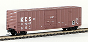 Micro-Trains American 50' Rib Side Box Car, Plug Door w/o Roofwalk of the Kansas City Southern Railroad