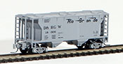 Micro-Trains American PS-2 70 Ton Two-Bay Covered Hopper of the Denver and Rio Grande Western Railroad