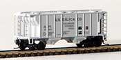 Micro-Trains American PS-2 70 Ton Two-Bay Covered Hopper of the U.S. Silica Company