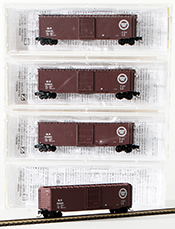 Micro-Trains American 50' Boxcar 4-Piece Set of the Missouri Pacific Railroad