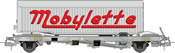 REE Modeles WB-341 - French Freight Wagon KANGOUROU + Trailer MOBYLETTE Single Shaft