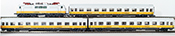 Roco German Electric Class 111 Locomotive and Passenger Car Set in Lufthansa Livery
