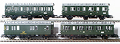 Roco German Set of Four Passenger Coaches of the DB