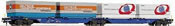 Roco 47102 - Double Carrier Wagon Unit w/ DB-Cargo Containers