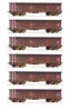 Roco 75974 - Austrian Set of 6 Open Goods Wagons (Weathered) of the OBB
