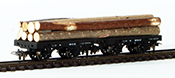 Tillig HOe German Cradle Wagons with Timber Load