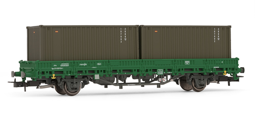 Electrotren E1337 - Low side wagon RENFE, type Ks, loaded with 2 military containers