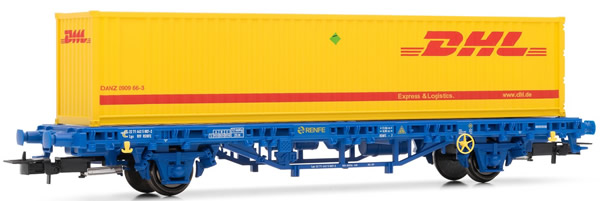 Electrotren E1462 - MC1 Wagon, type Lgs, loaded with container “DHL”