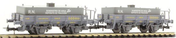 Electrotren E19041 - 2pc flat wagon Unificados with water tank set