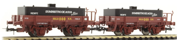 Electrotren E19042 - 2pc flat wagon Unificados with water tank set