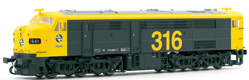Electrotren E2405 - Locomotive 316 yellow & grey, 1601, RENFE    AC Digital