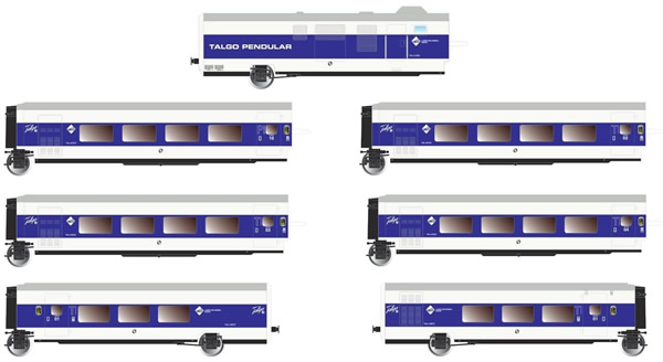 Electrotren E3345 - 6pc passenger coach set Talgo Pendular Largo Recorrido