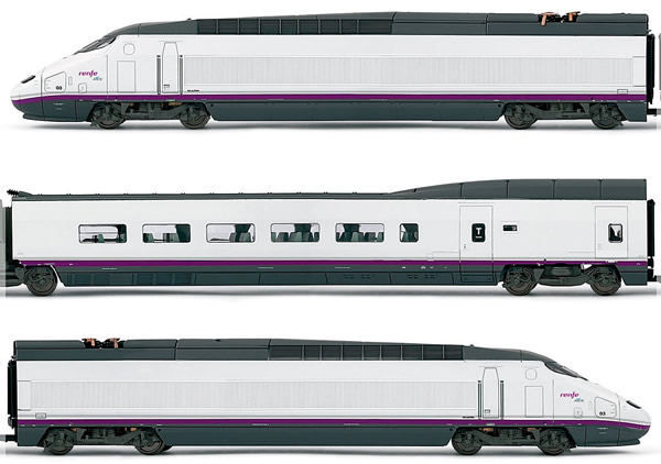 Electrotren E3518S - Spanish 4pc High Speed Train Set AVE S-100 of the RENFE (DCC Sound Decoder)